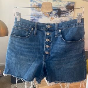 Madewell Denim Cutoff Button Fly Shorts Size 27